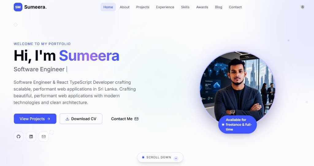 Sumeera Madushanka — Personal Developer Portfolio